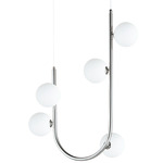 Contour Pendant - Polished Chrome / White Glass