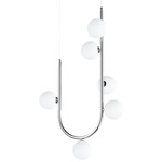 Contour Pendant - Polished Chrome / White Glass