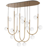 Contour 16-Light Pendant - Heritage / White Glass