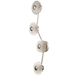 Peony Wall Sconce - Polished Nickel / Clear