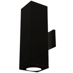 Cube 5IN Architectural Up or Down Beam Wall Light - Black / Clear