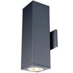 Cube 5IN Architectural Up or Down Beam Wall Light - Graphite / Clear