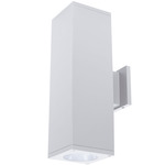 Cube 6IN Architectural Up or Down Beam Wall Light - White / Clear