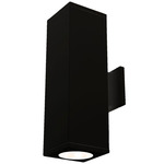Cube 6IN Architectural Up or Down Beam Wall Light - Black / Clear