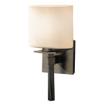 Beacon Hall Ellipse Glass Sconce - Dark Smoke / Opal