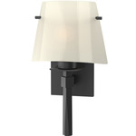 Beacon Hall Glass Cone Wall Sconce - Black / Ivory Art