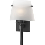 Beacon Hall Glass Cone Wall Sconce - Black / Opal