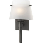Beacon Hall Glass Cone Wall Sconce - Natural Iron / Opal