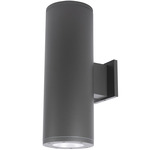 Tube 6IN Architectural Up or Down Beam Wall Light - Graphite / Clear