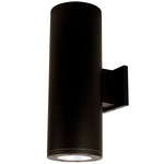 Tube 8IN Architectural Up or Down Beam Wall Light - Black / Clear