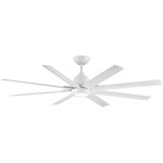 Mocha XL Smart Ceiling Fan - Matte White / Matte White