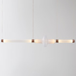 Luna Kaleido XL 1 Tier Chandelier - Satin Copper / White Glass