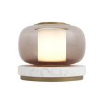 Luna A Table Lamp - Smoked Bronze Glass / Satin Brass