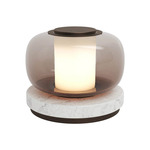 Luna A Table Lamp - Smoked Bronze Glass / Satin Bronze
