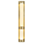 Luna Wall Sconce - Satin Brass / White Glass