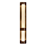 Luna Wall Sconce - Satin Bronze / White Glass