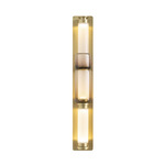 Luna Wall Sconce - Satin Brass / White Glass