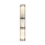 Luna Wall Sconce - Satin Nickel / White Glass