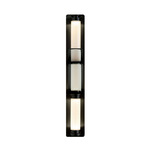 Luna Wall Sconce - Blackened Steel / White Glass