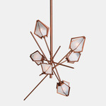Harlow Small Chandelier - Satin Copper / Alabaster White Glass