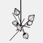 Harlow Small Chandelier - Blackened Steel / Alabaster White Glass