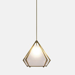 Harlow Pendant - Satin Brass / Alabaster White Glass