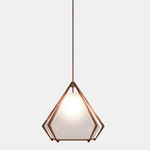 Harlow Pendant - Satin Copper / Alabaster White Glass