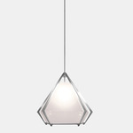 Harlow Pendant - Satin Nickel / Alabaster White Glass