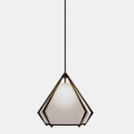 Harlow Pendant - Satin Bronze / Alabaster White Glass