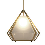 Harlow Pendant - Satin Brass / Alabaster White Glass