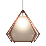 Harlow Pendant - Satin Copper / Alabaster White Glass