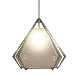 Harlow Pendant - Satin Nickel / Alabaster White Glass