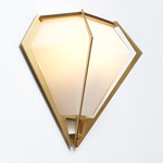 Harlow Wall Sconce - Satin Brass / Alabaster White Glass