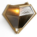 Harlow Wall Sconce - Satin Brass / Smoked Gray Glass