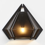 Harlow Wall Sconce - Blackened Steel / Smoked Gray Glass