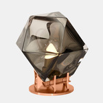 Welles Desk Lamp - Satin Copper / Smoked Gray Glass