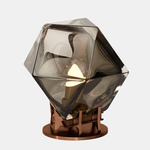 Welles Desk Lamp - Satin Bronze / Smoked Gray Glass