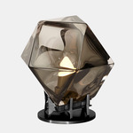 Welles Desk Lamp - Blackened Steel / Smoked Gray Glass