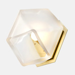 Welles Flush Wall Sconce - Satin Brass / Alabaster White Glass