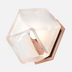 Welles Flush Wall Sconce - Satin Copper / Alabaster White Glass
