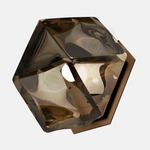 Welles Flush Wall Sconce - Satin Bronze / Smoked Gray Glass