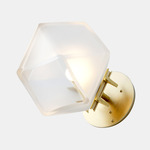 Welles Glass Single Wall Sconce - Satin Brass / Alabaster White Glass