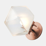 Welles Glass Single Wall Sconce - Satin Copper / Alabaster White Glass