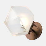 Welles Glass Single Wall Sconce - Satin Bronze / Alabaster White Glass