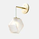 Welles Hanging Wall Sconce - Satin Brass / Alabaster White Glass