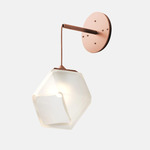 Welles Hanging Wall Sconce - Satin Copper / Alabaster White Glass