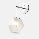 Welles Hanging Wall Sconce - Satin Nickel / Alabaster White Glass