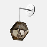 Welles Hanging Wall Sconce - Satin Nickel / Smoked Gray Glass