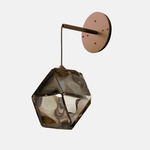 Welles Hanging Wall Sconce - Satin Bronze / Smoked Gray Glass