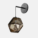 Welles Hanging Wall Sconce - Blackened Steel / Smoked Gray Glass